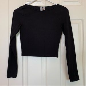 H&M long sleeve crop top XS